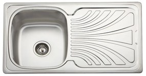 Geman Νεροχύτης Ένθετος Ανοξείδωτος Μ86xΠ50cm Inox