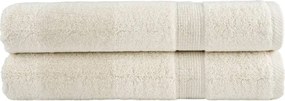 vidaXL Πετσέτες Premium SOLUND 2 Τεμ. Κρεμ 100x200 εκ. 600 γρ/μ²