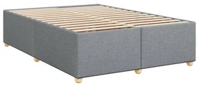 Κρεβάτι Boxspring με Στρώμα Ανοιχτό Γκρι 140x200 εκ. Υφασμάτινο - Γκρι