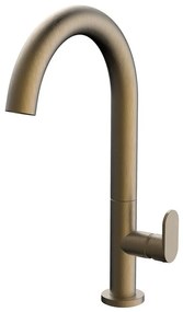 Armando Vicario Slim Antique Brass Μπαταρία Νιπτήρος Υψηλή με Βαλβίδα clic-clac
