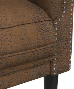 vidaXL Σαλόνι Σετ 3 Τεμαχίων Καφέ από Βελούδο