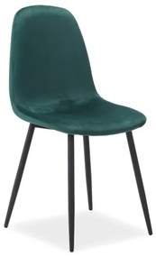 80-1868 Επενδυμένη καρέκλα Fox 43x43x89 μαύρο σκελετό/πράσινο βελούδο 89 DIOMMI FOXVCZ, 1 Τεμάχιο