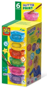 Σετ Ζωγραφικής SES Creative Glitter Gouache (x6)