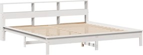 vidaXL Σκελετός Κρεβ. Χωρίς Στρώμα Λευκό 180x200 εκ Μασίφ Πεύκο