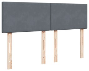 ΚΡΕΒΑΤΙ BOXSPRING ΜΕ ΣΤΡΩΜΑ ΣΚΟΥΡΟ ΓΚΡΙ 140X200 ΕΚ. ΒΕΛΟΥΔΙΝΟ 3290053