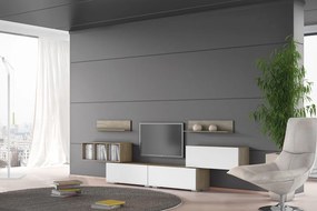 Σύνθεση σαλονιού "SMART 6C" σε χρώμα σταχτί-λευκό