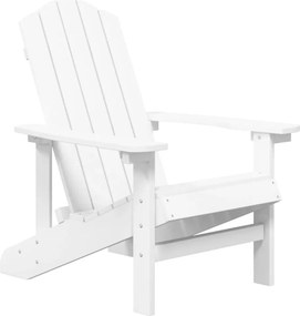 vidaXL Καρέκλα Κήπου Adirondack Λευκή από HDPE