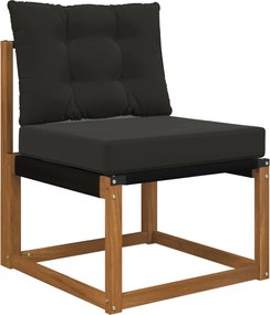 vidaXL Μαξιλάρι Καναπέ Εξωτερικού Χώρου 2 pcs Μαύρο Πολυεστέρας