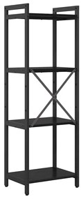 vidaXL Βιβλιοθήκη Μαύρη δρυς 40 x 30 x 118 εκ Επεξεργασμένο ξύλο