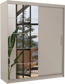 Ντουλάπα Zaist 180 συρόμενη-Γκρεζ