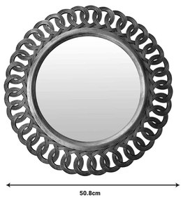 Καθρέπτης Atic Inart σε χρυσή αντικέ απόχρωση Φ50.8x5.3εκ