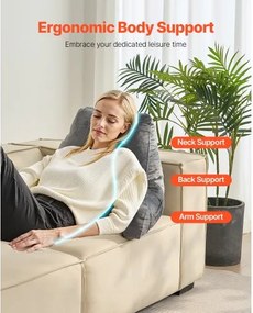 VEVOR Reading Pillow Large Size Bed Pillow with Shredded Memory Foam Washable