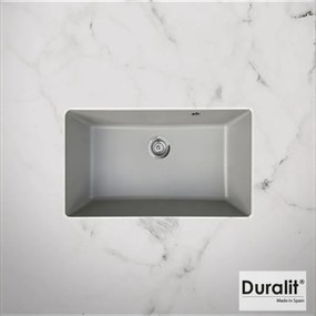 Duralit KZ075U Gris Platinum Υποκαθήμενος Συνθετικός Νεροχύτης Με 1 Γούρνα 76x50 cm
