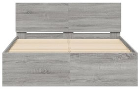 Πλαίσιο Κρεβατιού με Κεφαλάρι Γκρι Sonoma 135x190 εκ. - Γκρι