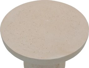 Βοηθητικό τραπέζι Morena pakoworld MGO κρέμ Φ50x61.5εκ