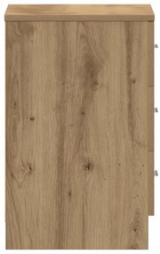 Κομοδίνα 2 τεμ. τεχνίτης Δρυς 38x35x55 εκ. από Επεξεργ Ξύλο 861127