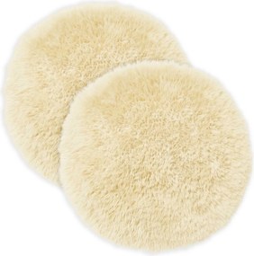 vidaXL Κάλυμμα Μαξιλαριού 2 pcs HEERLEN Κρεμ Ø 40 cm PV Φλίς