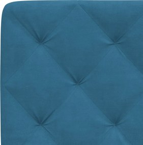 vidaXL Κρεβάτι με Στρώμα Μπλε 100x200 εκ. Βελούδινος
