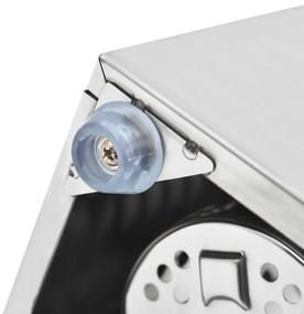 vidaXL Βάση για Μαχαιροπίρουνα 5 Θέσεων Ορθογώνια από Ανοξ. Ατσάλι