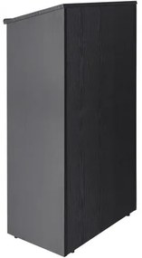 VEVOR Podium Stand, 47 in Hostess Stand with 4 Rolling Wheels, Wood Podium with Storage Shelves, and Slant Desktop, Lecterns &amp; Podiums for Church, Office, School, Home, Black