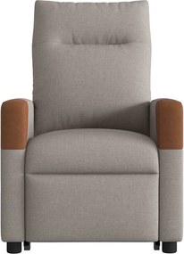vidaXL Πολυθρόνα Ηλεκτρική Ανακλ.Taupe Υφασμάτινη