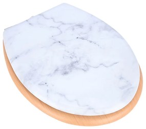 ESTIA ΚΑΠΑΚΙ ΤΟΥΑΛΕΤΑΣ MARBLE ΜΕ ΜΕΝΤΕΣΕΔΕΣ ΑΠΟ ΚΡΑΜΑ ΨΕΥΔΑΡΓΥΡΟΥ