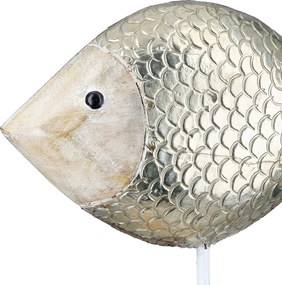 Stand Relief Fish Mango Wood Φυσικά Χρώματα 21X7X25Cm 21X7X25Cm