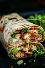 Σετ των 2 Intra Συλλεκτικό Ξύλινο Παζλ Plywood 4mm - Ψητό τυλιχτό κοτόπουλου με μαρούλι και τυρί Σε Ξύλινο Κουτί - Διαστάσεις: 10x10 cm – 25 κομμάτια