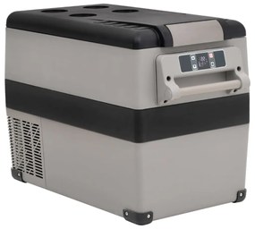 vidaXL Ψυγείο με Λαβή & Προσαρμογέα Μαύρο / Γκρι 45 Λ. από PP & PE