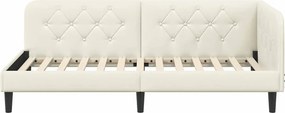 vidaXL Κρεβάτι Γωνίας Κρεμ 90 x 200 cm Βελούδο