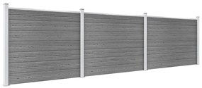 vidaXL Σετ Πάνελ Περίφραξης Γκρι 526 x 146 εκ. από WPC