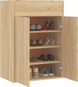 vidaXL Παπουτσοθήκη Sonoma Δρυς 60 x 35 x 84 εκ. από Επεξ. Ξύλο
