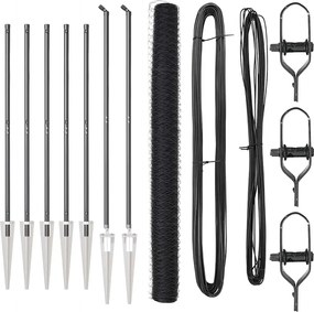 vidaXL Στύλος Περιφράξεων Γκρι 10 x 1,5 μ. (36 χιλ. δίχτυ)