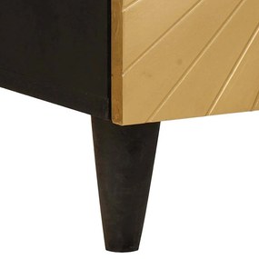 vidaXL Πλαϊνό γραφείο με ράφι Μαύρο και Χρυσό 40 x 33 x 75 εκ.