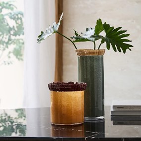 Βάζο από σκαλιστό γυαλί, ύψος 18,5 εκ., Eloria