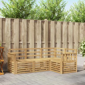 vidaXL Σετ Καναπέ 4 pcs Λευκό 187,5 x 128,5 x 73 εκ