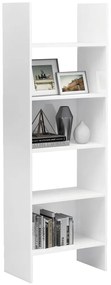 vidaXL Βιβλιοθήκη Γυαλιστερό Λευκό 60 x 35 x 180 εκ. από Επεξ. Ξύλο