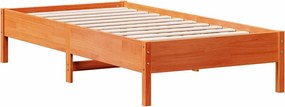 vidaXL Σκελετός Κρεβ. Χωρίς Στρώμα Καφέ Κεριού 75x190 εκ Μασίφ Πεύκο