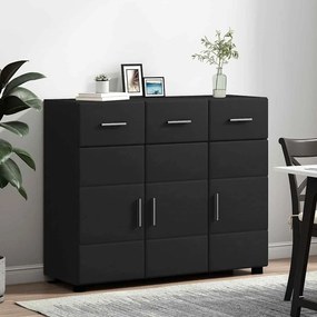 vidaXL Πλαϊνό γραφείο με ράφι FLORIN Μαύρο 88,5 x 30,5 x 73 εκ