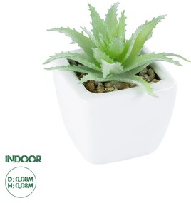 GloboStar® Artificial Garden SUCCULENT ALOE LOTUS 20976 Διακοσμητικό Φυτό Παχύφυτο Λωτός Αλόης Υ8cm