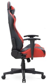 Καρέκλα γραφείου Gaming Alonso Megapap από τεχνόδερμα χρώμα κόκκινο - μαύρο 67x70x125/135 εκ.