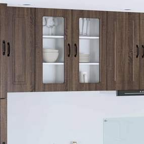 vidaXL Πάνελ πλυντηρίου πιάτων Kalmar 2 pcs Καφέ δρυς