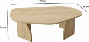 Τραπεζάκι Σαλονιού Sapphire Δρυς IFRAPRA 100x60x35