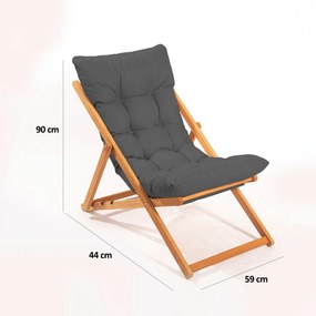 Garden Table &amp; Chairs Set (3 Pieces) My005 - Grey Grey
Natural