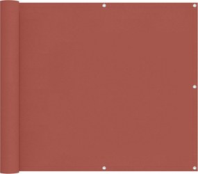 vidaXL Οθόνη Μπαλκονιού Τερακότα 100 x 400 cm Ύφασμα Όξφορντ