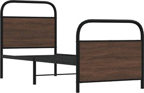 vidaXL Πλαίσιο Κρεβατιού Χωρ. Στρώμα Καφέ Δρυς 80x200εκ Επεξ. Ξύλο