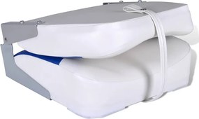 vidaXL Καθίσματα Σκάφους Αναδιπλούμενα 2 τεμ. Μπλε/Λευκό 41x36x48 εκ.