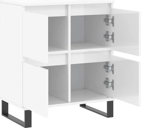 vidaXL Ντουλάπι Γυαλιστερό Λευκό 60x35x70 εκ. από Επεξεργασμένο Ξύλο