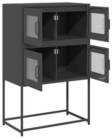 vidaXL Highboard Μαύρο 68x39x107 cm Ατσάλι