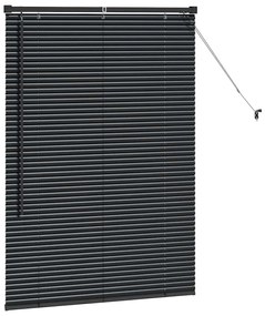 vidaXL Ρολό Παραθύρου με κουρτίνες Μαύρο Αλουμίνιο